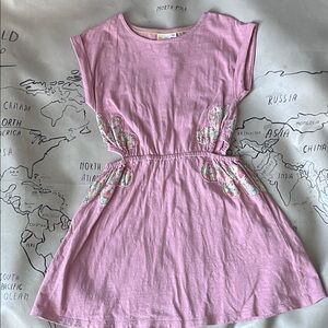 Mini Boden Pink Dress with Floral cutout